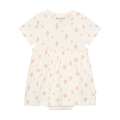 Dress with Bodysuit | Pink Floral on Off-White  | Minymo