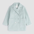 Cloud Blue Girl's Double-Breasted Coat | Miles The Label
