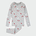 Mitts and Pieces Print on Heather Grey PJ Set | Petit Lem
