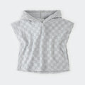 Beach Poncho | Faded Blue Checkerboard | Petit Lem