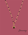 Heart Stone Necklaces in gold - various birthstone colours
