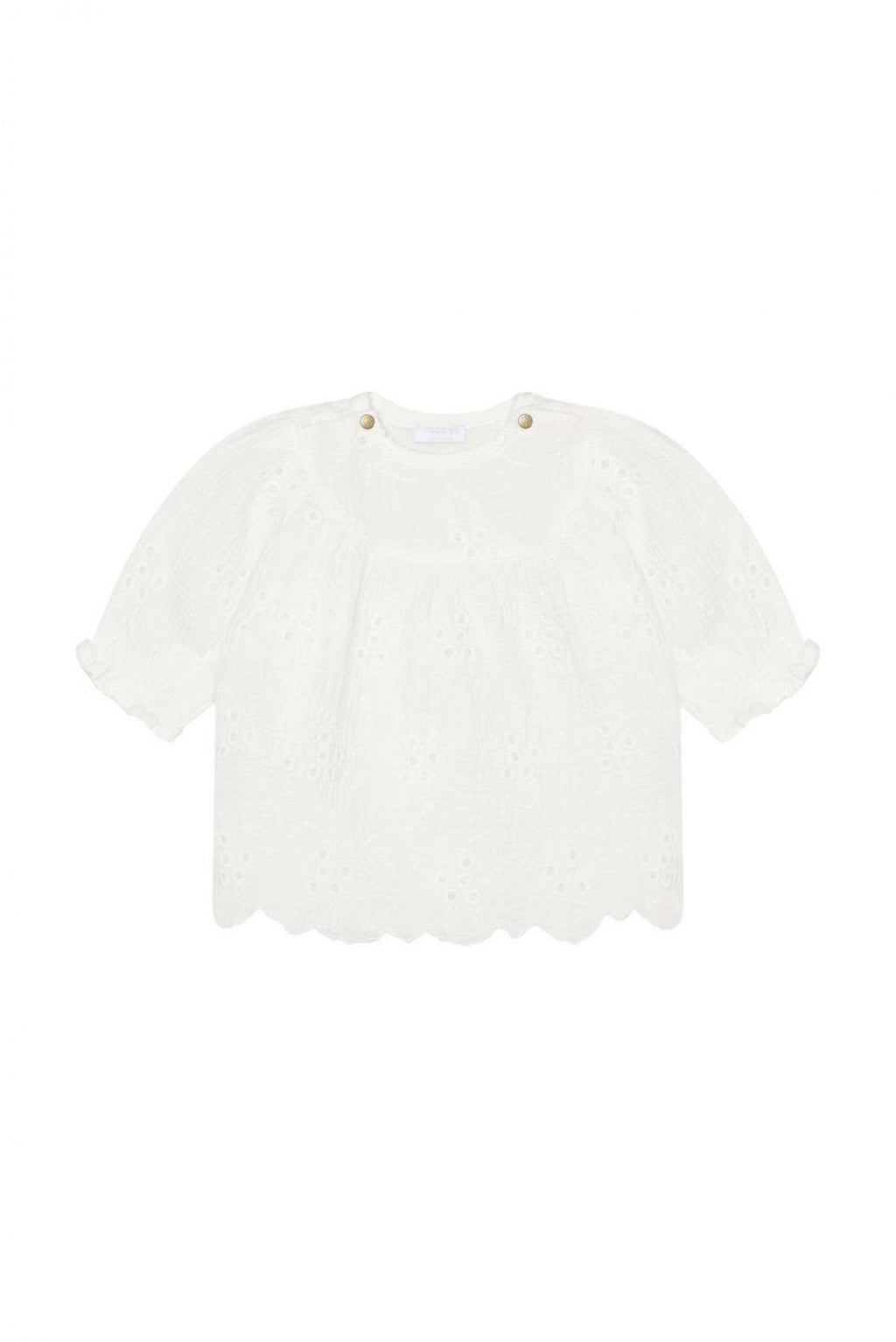 Embroidered Longsleeve Dress | White | Noppies