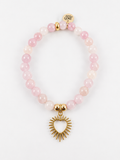 Kunzite Spiked Heart Bracelet