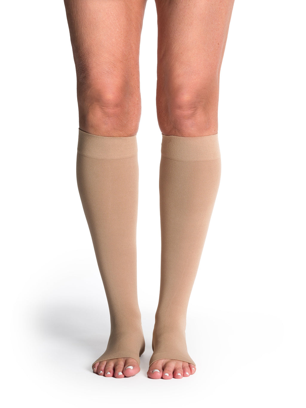 Sigvaris Women's Style Soft Opaque Calf Open-Toe 15-20mmHg