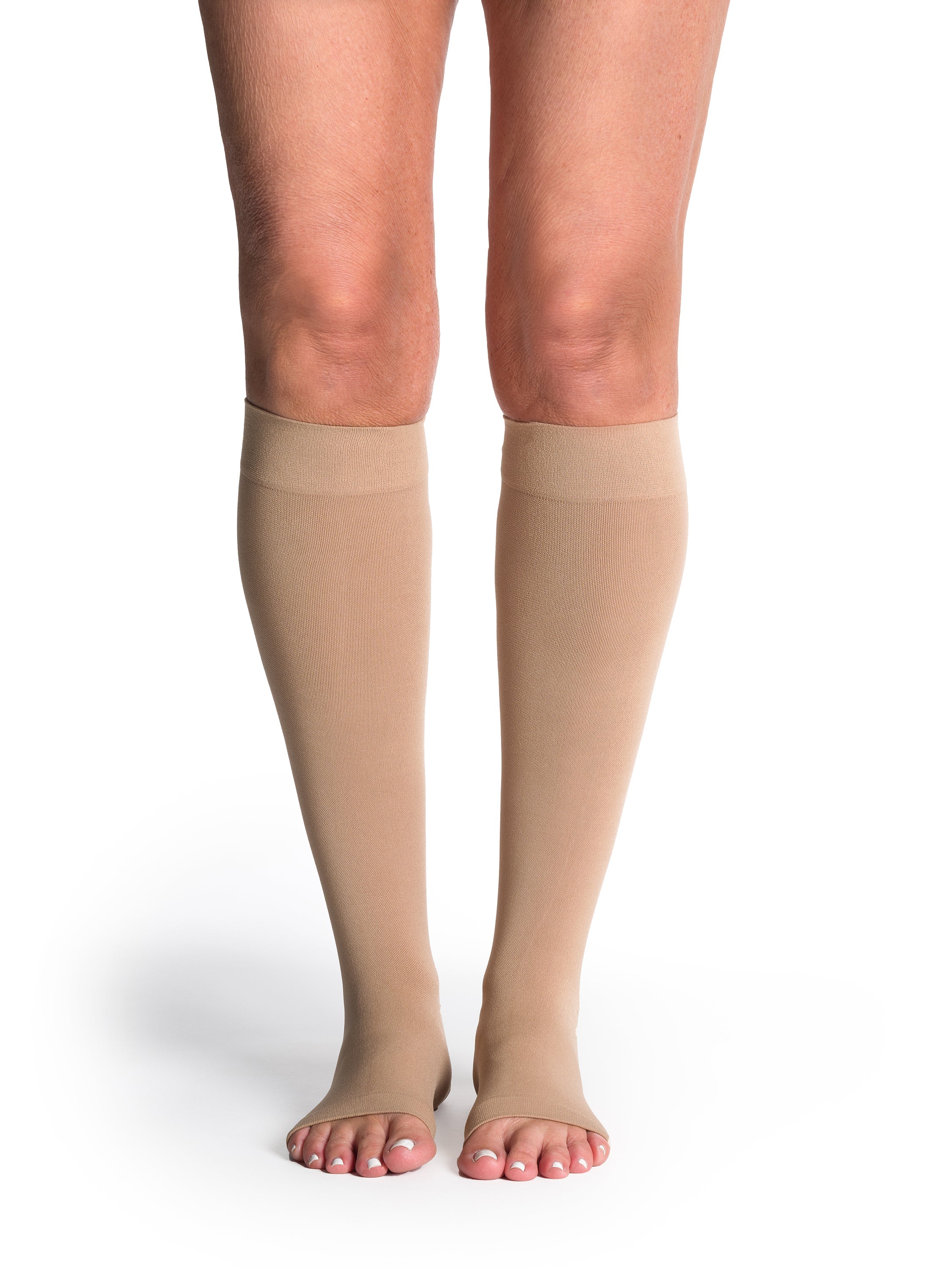 Sigvaris Women's Style Soft Opaque Calf Open-Toe 15-20mmHg