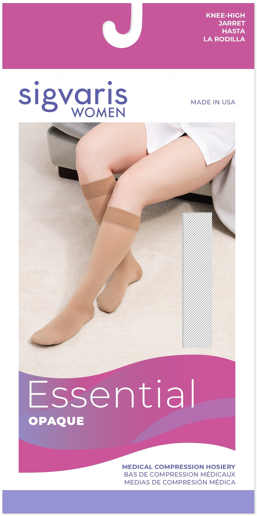 Sigvaris Women's Essential Opaque Calf 30-40mmHg Women's Closed Toe