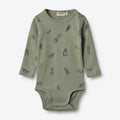 L/S Freddie Bodysuit | Dusty Green Cars | Wheat Kids