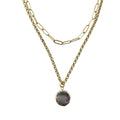Black Keshi Pearl Double Strand Necklace