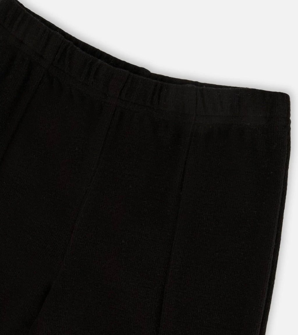 Ribbed Leggings With Slit Black | Black | Deux Par Deux
