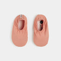 Fiery Coral Ribbed Swim Slippers | Petit Lem
