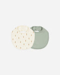 Jersey Snap Bib, 2 Pack | Carrots, Sage | Quincy Mae