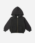 Zip Raglan Hoodie | Black | Rylee & Cru