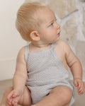 Caleb Knit Shortall | Heathered Sky | Quincy Mae