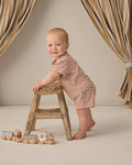 Boxy Pocket Tee + Short Set| Poppy Stripe | Quincy Mae