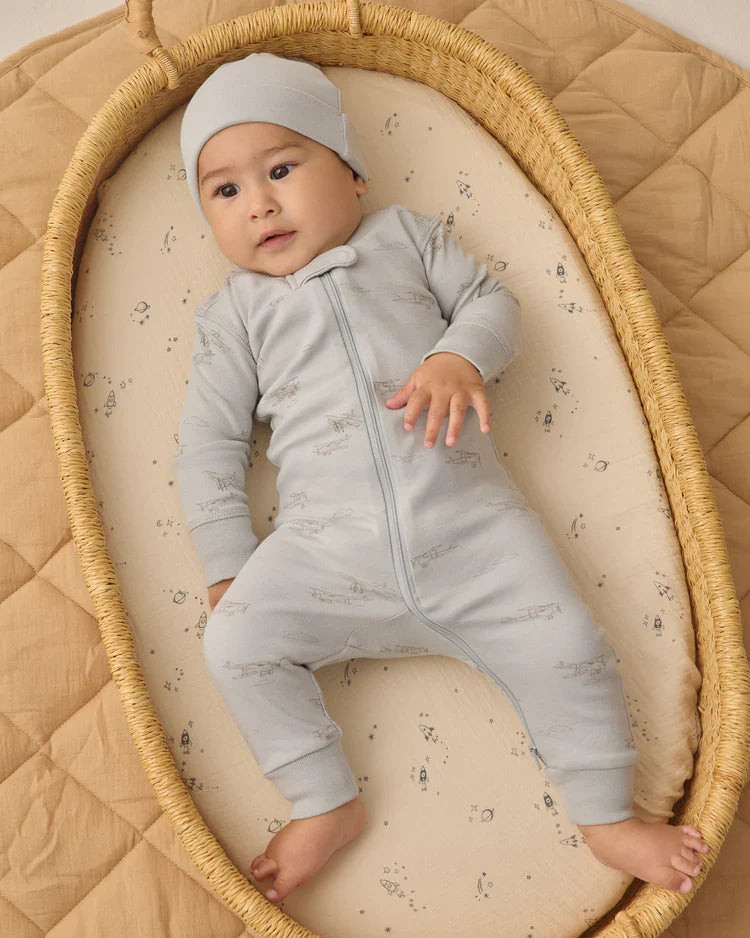 Zip Longsleeve Sleeper | Airplane | Quincy Mae