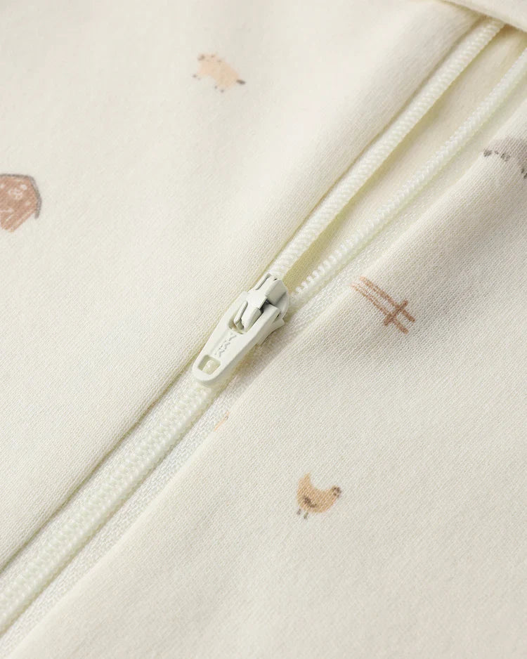 Zip Longsleeve Sleeper | Farm | Quincy Mae