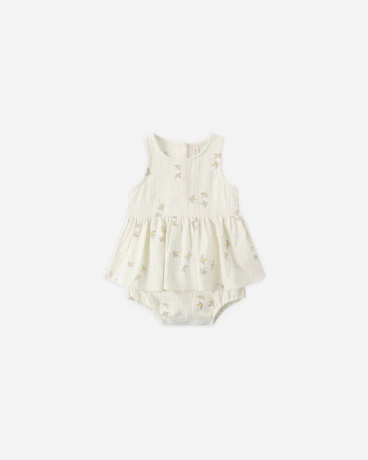 Skirted Tank Romper | Birds | Quincy Mae