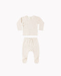 Wrap Top + Footed Pant Set | Ditsy | Quincy Mae