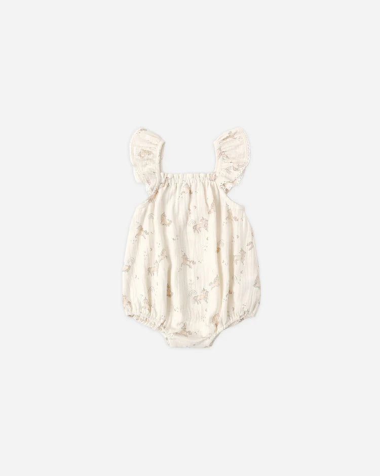 Bonnie Romper | Unicorns | Quincy Mae