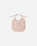 Woven Tie Bib | Blush | Quincy Mae