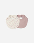 Jersey Snap Bib Pack | Flower Field, Mauve | Quincy Mae