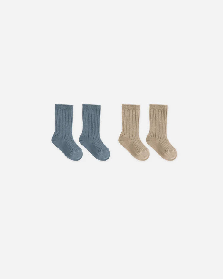 Socks Set | Gold, Ocean | Quincy Mae