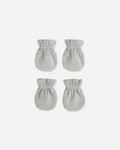 No Scratch Mittens Set | Sage Micro Stripe, Sage | Quincy Mae