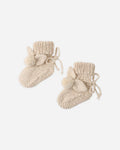 Bunny Knit Booties | Ecru | Quincy Mae