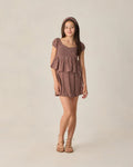 Teen Flutter Top | Chocolate Polka Dot | Rylee & Cru