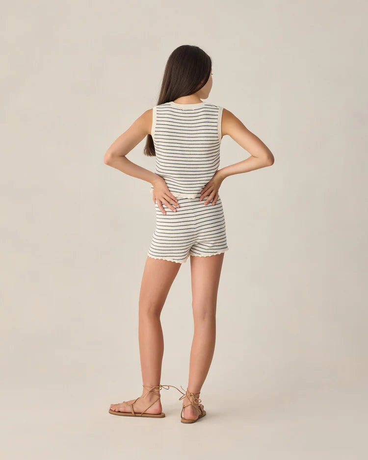 Teen Knit Vest Set | Marine Stripe | Rylee & Cru