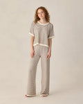 Ladies Knit Set | Chocolate Stripe | Rylee & Cru