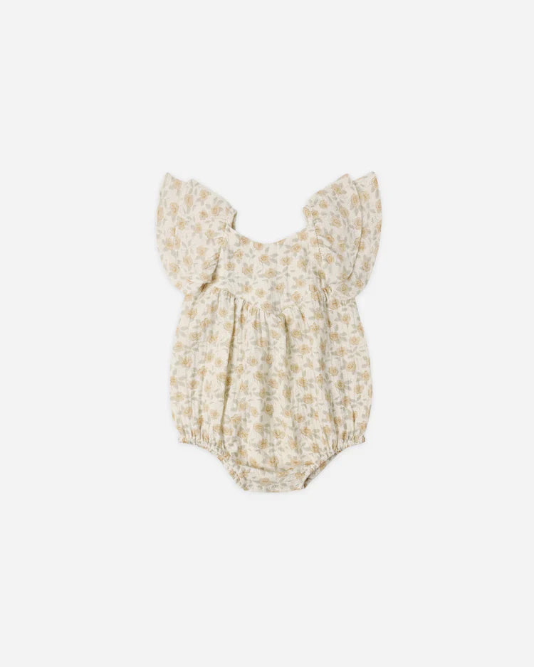 Roxy Romper | Yellow Floral | Rylee & Cru