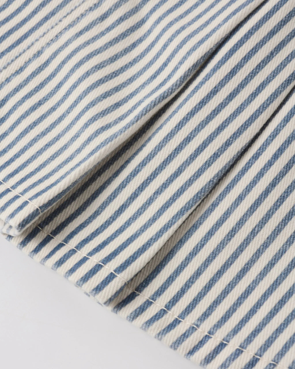 Pleated Denim Skirt | Railroad Stripe | Rylee & Cru