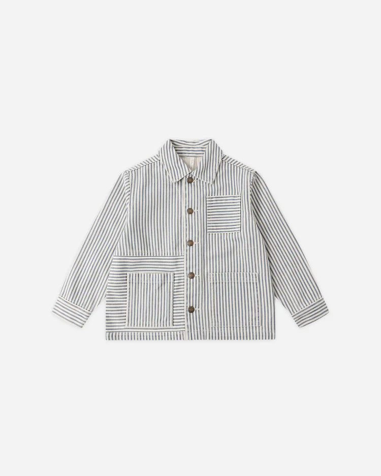Denim Jacket | Railroad Stripe | Rylee & Cru