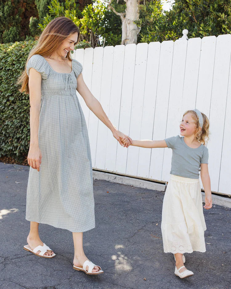 Women's Joya Dress | Green Gingham | Rylee & Cru