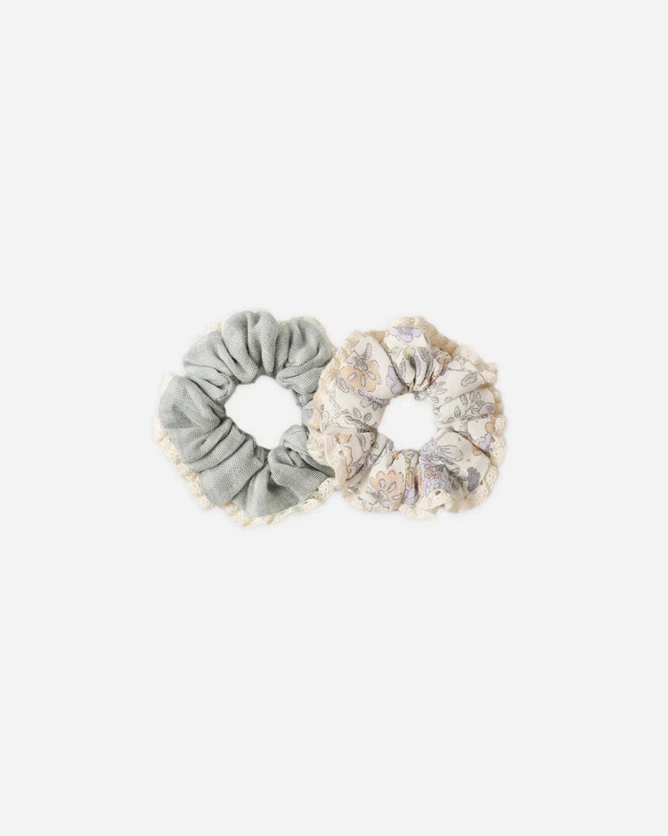 Scrunchie Set | Green Gingham + Bloom | Rylee & Cru
