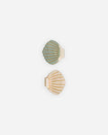 Shell Clip Set | Seafoam, Natural | Rylee & Cru
