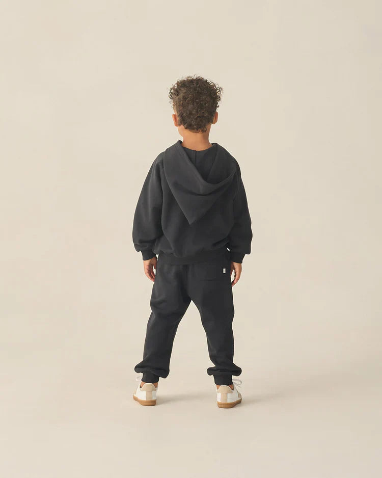 Zip Raglan Hoodie | Black | Rylee & Cru