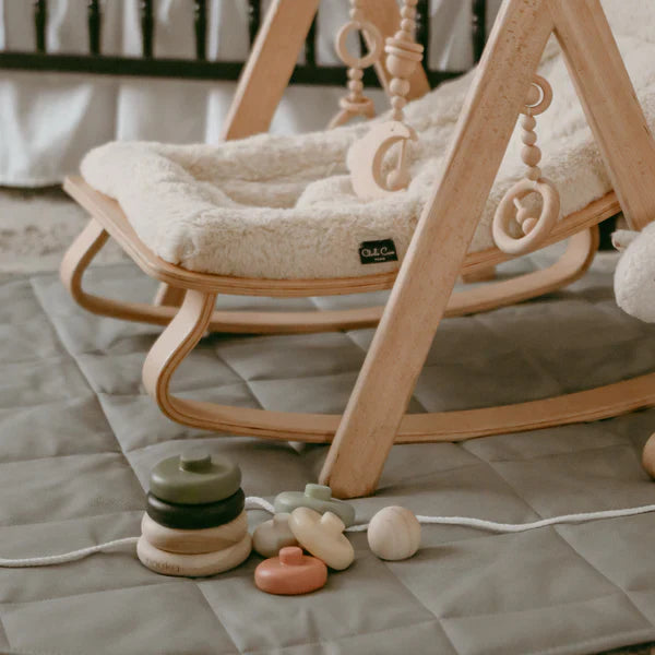 Noüka Wood and Silicone Stacker-Storm Tower