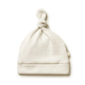 Organic Stripe Rib Knot Hat | Oatmeal | Wilson + Frenchy
