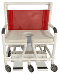 Bariatric Soft Seat Shower Commode with Footrest (600 Series) - 600 lb Capacity for Canadian Healthcare