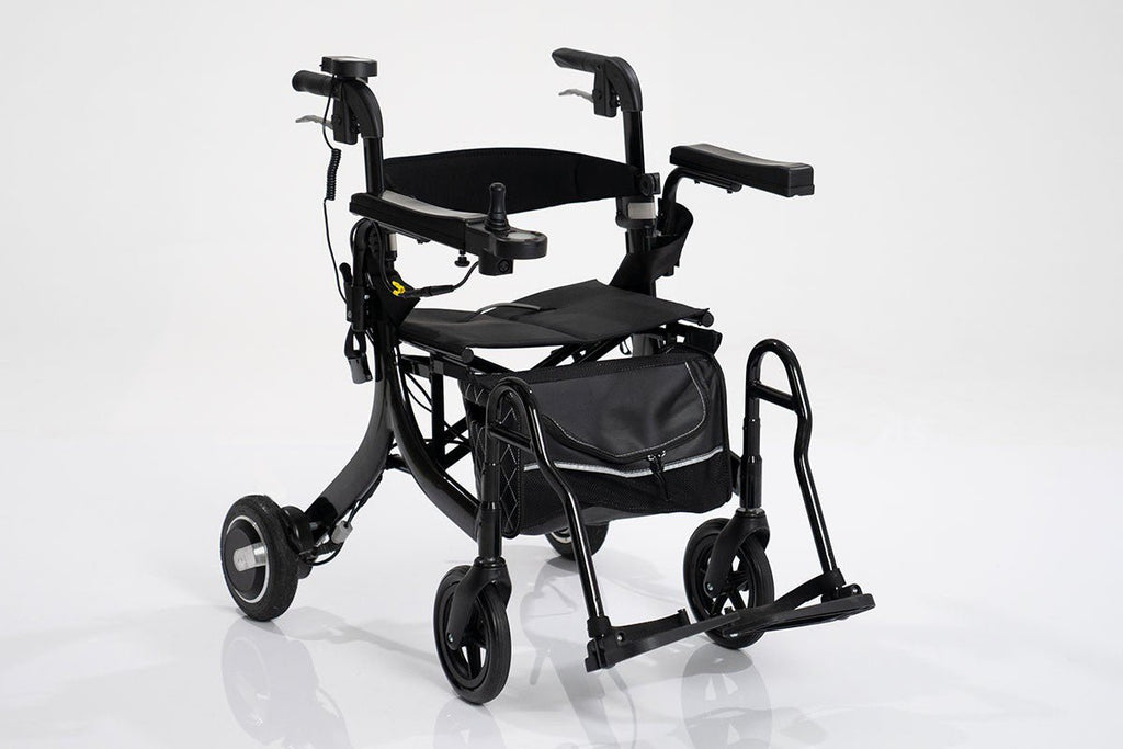 EZee Life CH4077 Folding Electric Rollator with Seat | 4-in-1 Power Assist Walker Canada
