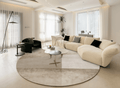Earth-Tone Abstract Bamboo Silk Area Rug