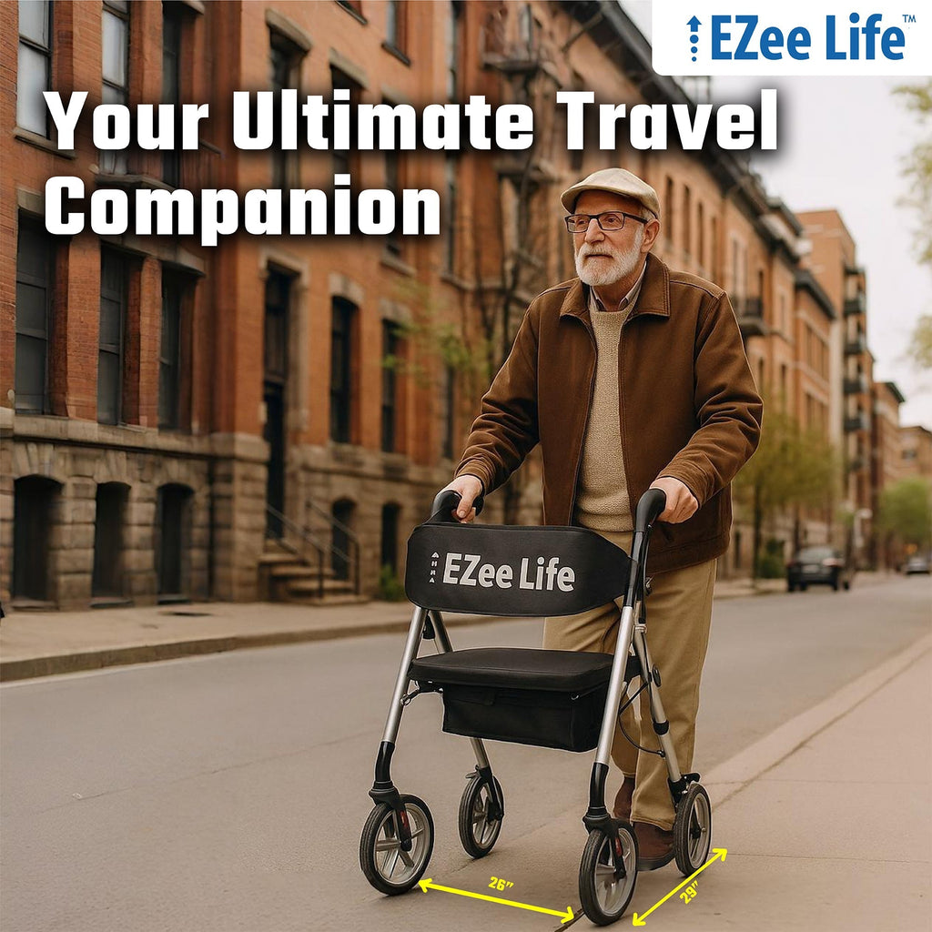 EZee Life Bariatric Rollator CH3019 | Heavy-Duty 400 lb Extra-Wide Walker Canada