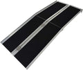 EZ6RGT EZee Life Portable Wheelchair Ramp 6 Ft - Folding Aluminum, 600 lb Capacity with Grip Tape & Side Rails