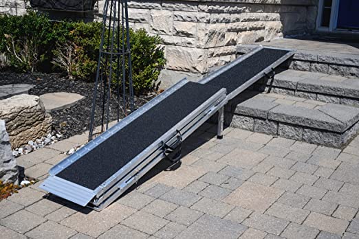 EZee Life EZ12RGT 12 ft Multifold Wheelchair Ramp with Grip Tape | 600 lb Canada