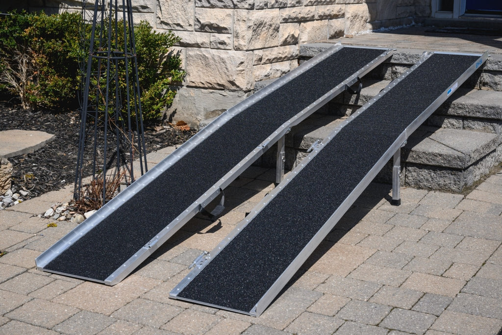EZee Life EZ12RGT 12 ft Multifold Wheelchair Ramp with Grip Tape | 600 lb Canada