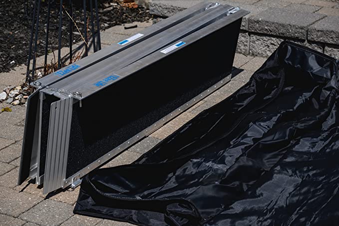 EZee Life EZ12RGT 12 ft Multifold Wheelchair Ramp with Grip Tape | 600 lb Canada
