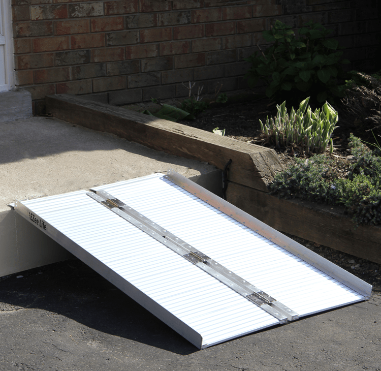 EZee Life Single Fold Portable Wheelchair Ramp Without Grip Tape | 3’ to 6’ Lengths | Free Shipping Canada