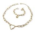 Gold Heart and Lock Set